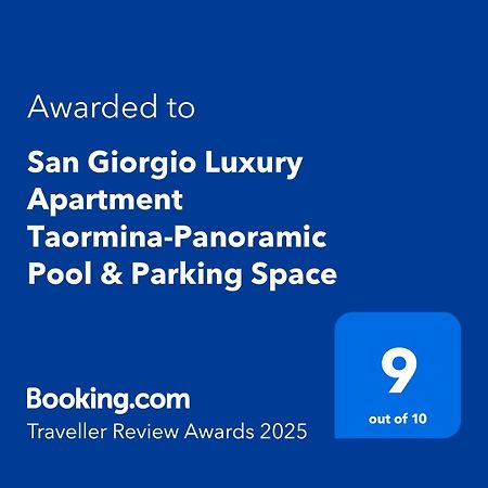 San Giorgio Luxury Apartment Taormina-Panoramic Pool & Parking Space Eksteriør billede
