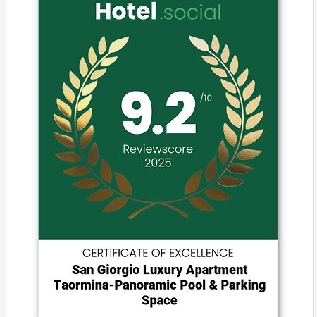 San Giorgio Luxury Apartment Taormina-Panoramic Pool & Parking Space Eksteriør billede